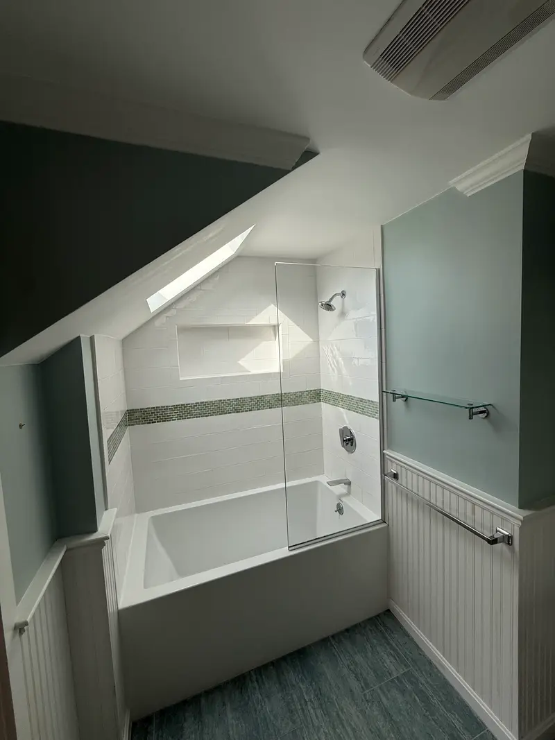 Interior Painting - Bathroom completed by JH Painting Services in Marlborough, MA