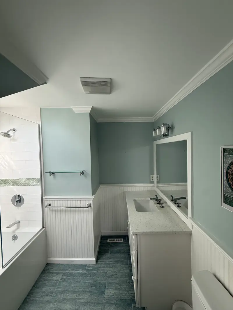 Interior Painting - Bathroom completed by JH Painting Services in Marlborough, MA